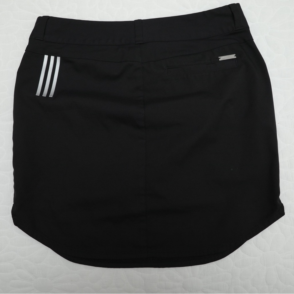 Adidas Black Mini Skirt with White Stripes